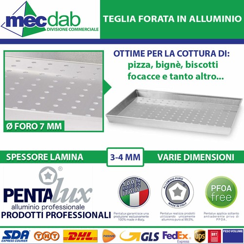 Teglia forata alluminio - teglia, in